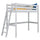 Lit mezzanine en bois gris – chambre d'enfant, bois massif, style scandinave