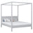 Tweepersoonsbed met hemel grijs – lattenbodem en latten, houten, Nizio