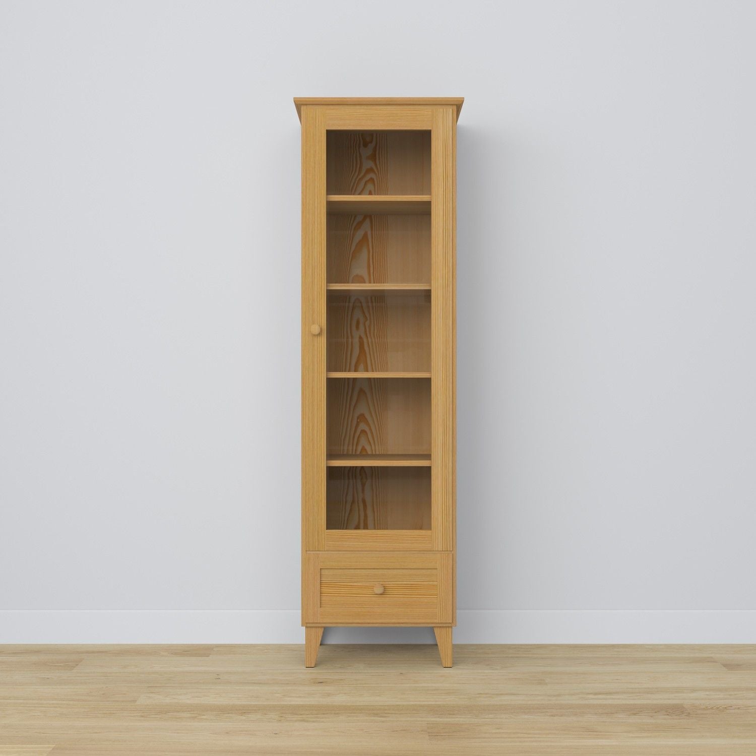 Pine display cabinet 1S 57 Scandi natural pine