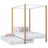 Bed met hemelbed en matraslade houten wit-eiken – kinderkamer scandi