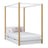 Bed met hemelbed en lade houten wit-eiken – kinderkamer, scandi stijl