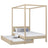 Bed met hemelbed en matraslade eiken gewit eiken – kinderkamer scandi