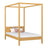 Wooden natural pine canopy bed – child’s room, Scandinavian style, Nizio