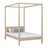 Bed met hemelbed van eikenhout gewit eiken – kinderkamer, Scandinavische stijl Nizio