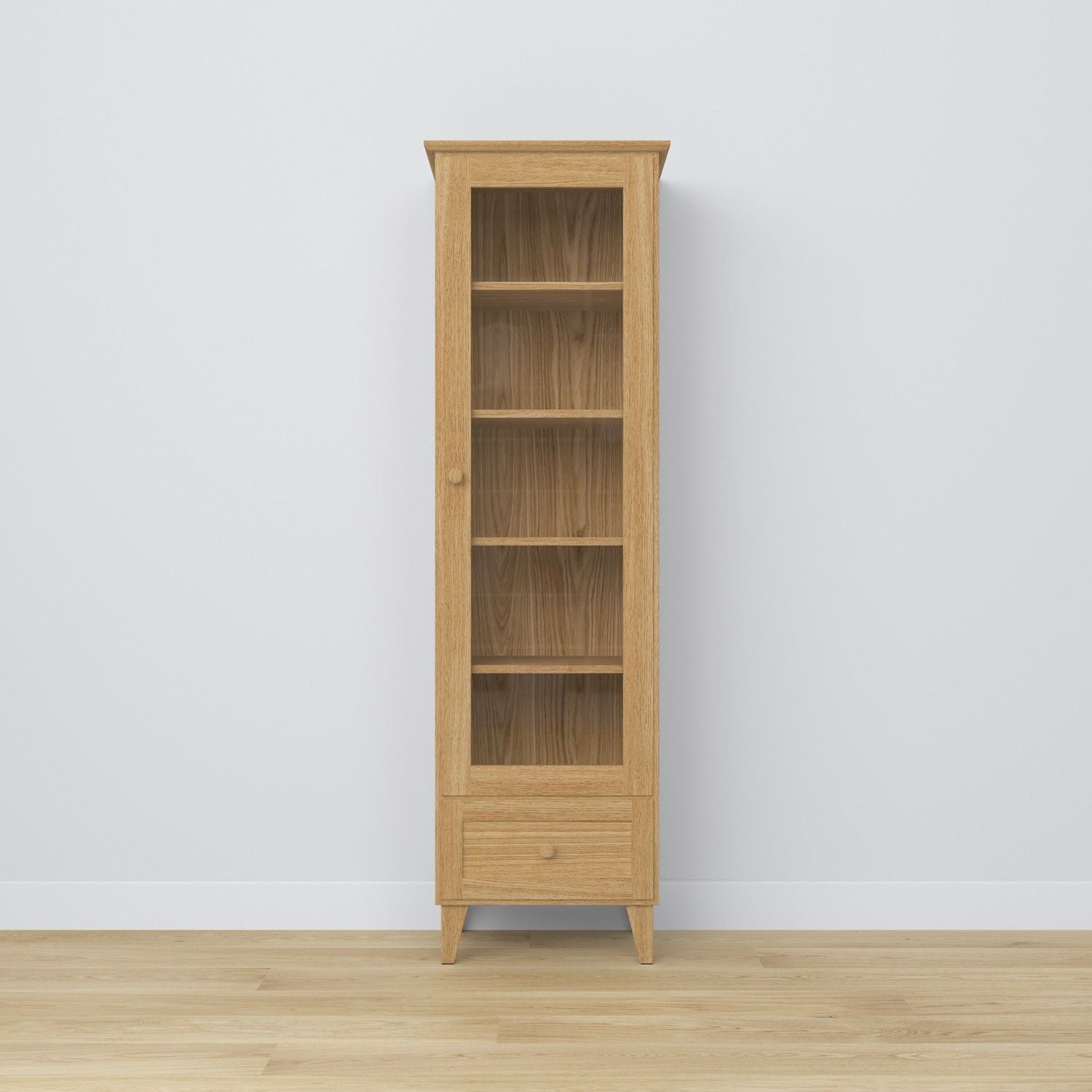 Oak display cabinet 1S 57 Scandi oak natural