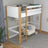 Houten hoogslaperbed wit-eiken in de kinderkamer – scandi inrichting, houten
