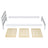 Bed with mattress drawer clear pine made of wood – dimensions, Nizio