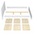 Double bed with drawer natural pine wood – side view, Nizio