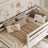 Lit mezzanine avec bureau en bois blanc – échelle i barrière ochronna
