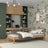 Lit simple en chêne chêne naturel – chambre d'enfant, bois massif, style scandinave