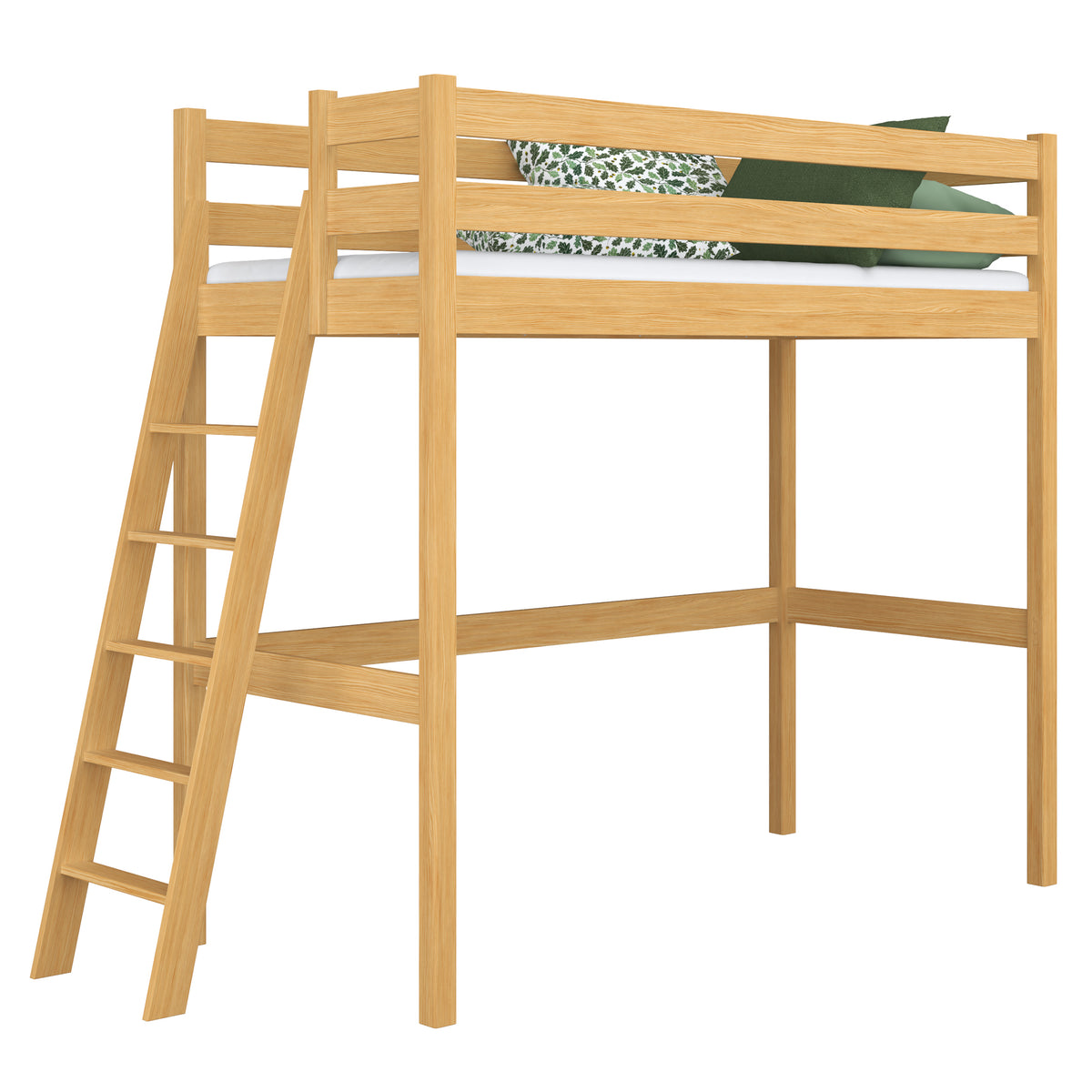 Hoogslaper houten naturel grenen – kinderkamer, massief hout, scandi stijl