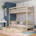 Lit superposé avec tiroir en chêne chêne blanchi – chambre d'enfant, bois massif, scandinave