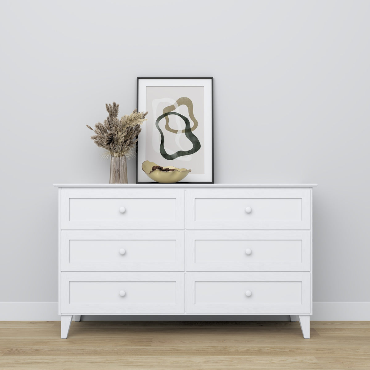 Wooden chest of drawers 6S 154 Scandi RAL/NCS