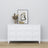 Chest of drawers 6S white – handle and drawer front, close-up of wooden finish