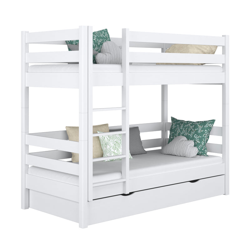 lit superposé avec tiroir N01 en bois dans la couleur sur commande RAL/NCS – bois massif, Nizio