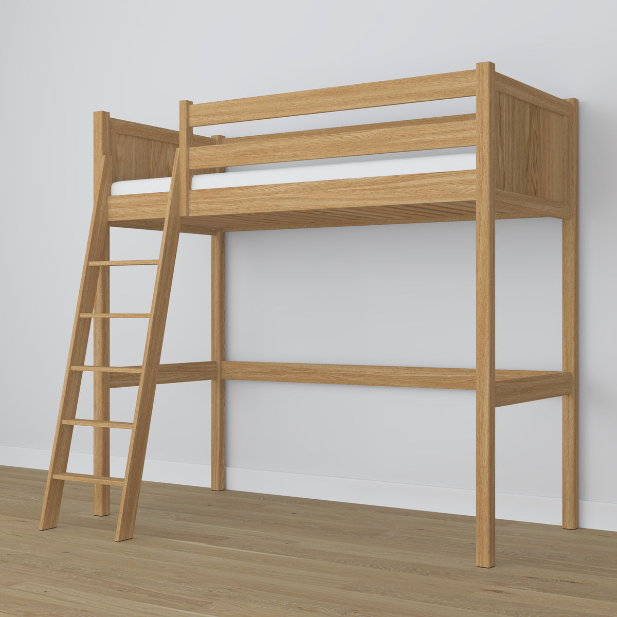 Hoogslaper naturel eiken in kinderkamer – scandi inrichting, eiken