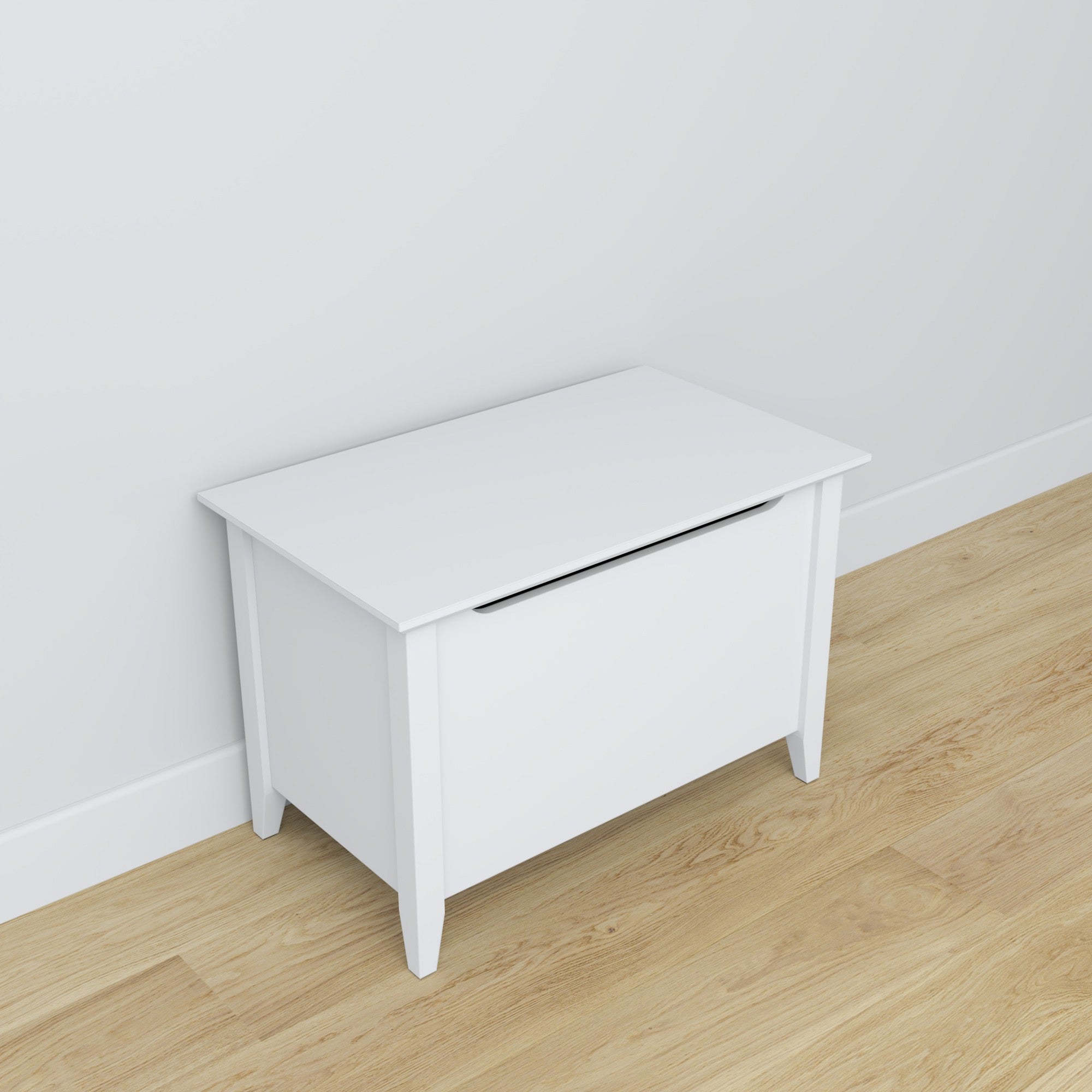 Chest white – hinges and fittings, wooden, close-up, Nizio