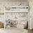 Hoogslaper wit – houten ladder en bedhekje, Nizio Home