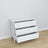 Chest of drawers 3S wooden white 105 cm in bedroom – Scandinavian arrangement