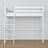 Hoogslaper wit – houten ladder en bedhekje, Nizio Home