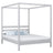 Tweepersoonsbed met hemel grijs – lattenbodem en latten, houten, Nizio