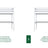 Wooden loft bed with desk N01 RAL/NCS