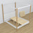 Bed met hemel wit-eiken van hout – zijaanzicht, scandi stijl