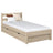 Bed met lade eiken gewit eiken – lade open, binnenkant opbergruimte