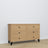 Commode 6S naturel eiken met zwart – eikenhouten, lades gesloten, vooraanzicht, Nizio