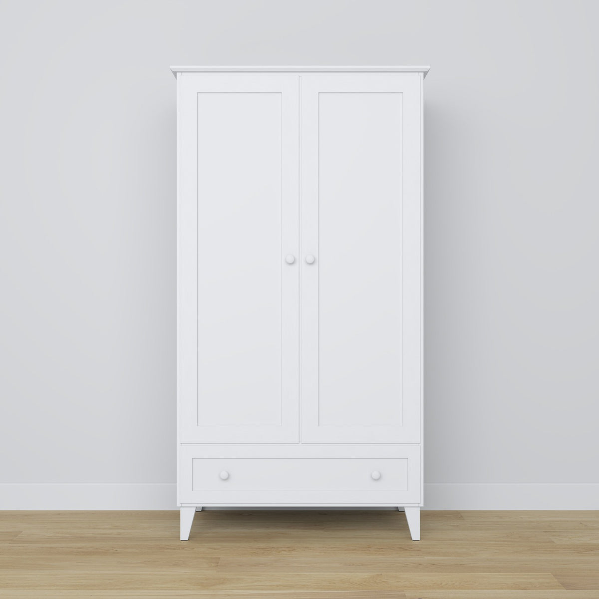 armoire 2D1S Scandi en bois dans la couleur sur commande RAL/NCS – bois massif, Nizio