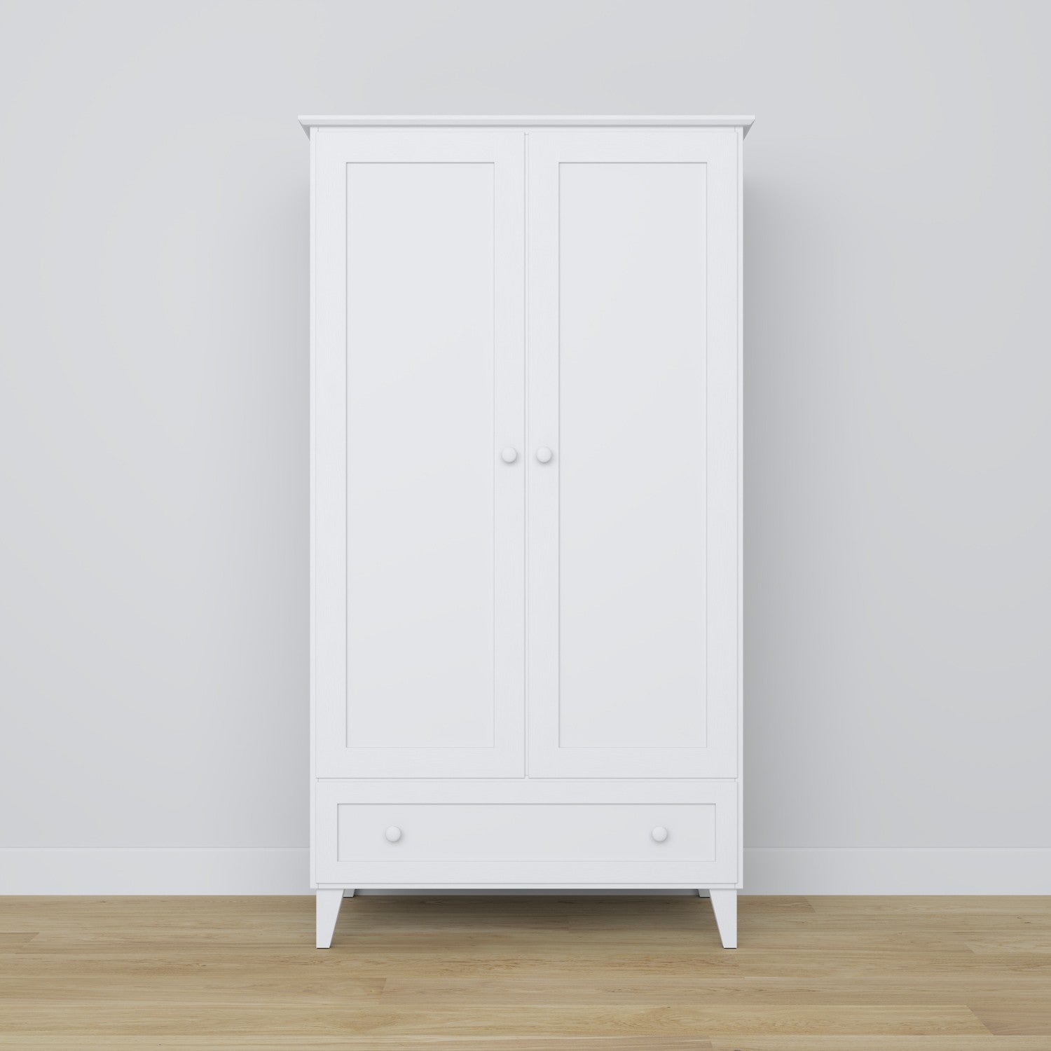armoire 2D1S Scandi en bois dans la couleur sur commande RAL/NCS – bois massif, Nizio