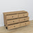 Commode 6S eiken naturel eiken met zwart – laden open, ruime bergruimte