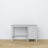 Desk 3S grey wooden – side view, tabletop depth