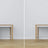 Desk 3S wooden white with oak – open drawers, document storage compartments