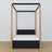 Bed zwart-eiken met hemel – lade open, houten, Nizio Home