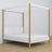 Hemelbed houten wit-eiken – afmetingen en schema, Nizio Home