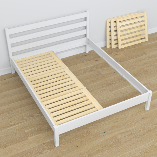 Tweepersoonsbed houten wit – afmetingen en schema, Nizio Home