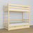 Stapelbed met matraslade transparant grenen van hout – massief hout, scandi stijl