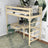 Lit mezzanine en bois pin incolore – espace libre sous la chambre, Nizio