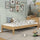 Lit simple en chêne chêne naturel – chambre d'enfant, bois massif, style scandinave