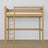 Hoogslaper naturel eiken – eikenhouten ladder en bedhekje, Nizio Home