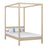Bed met hemelbed van eikenhout gewit eiken – kinderkamer, Scandinavische stijl Nizio