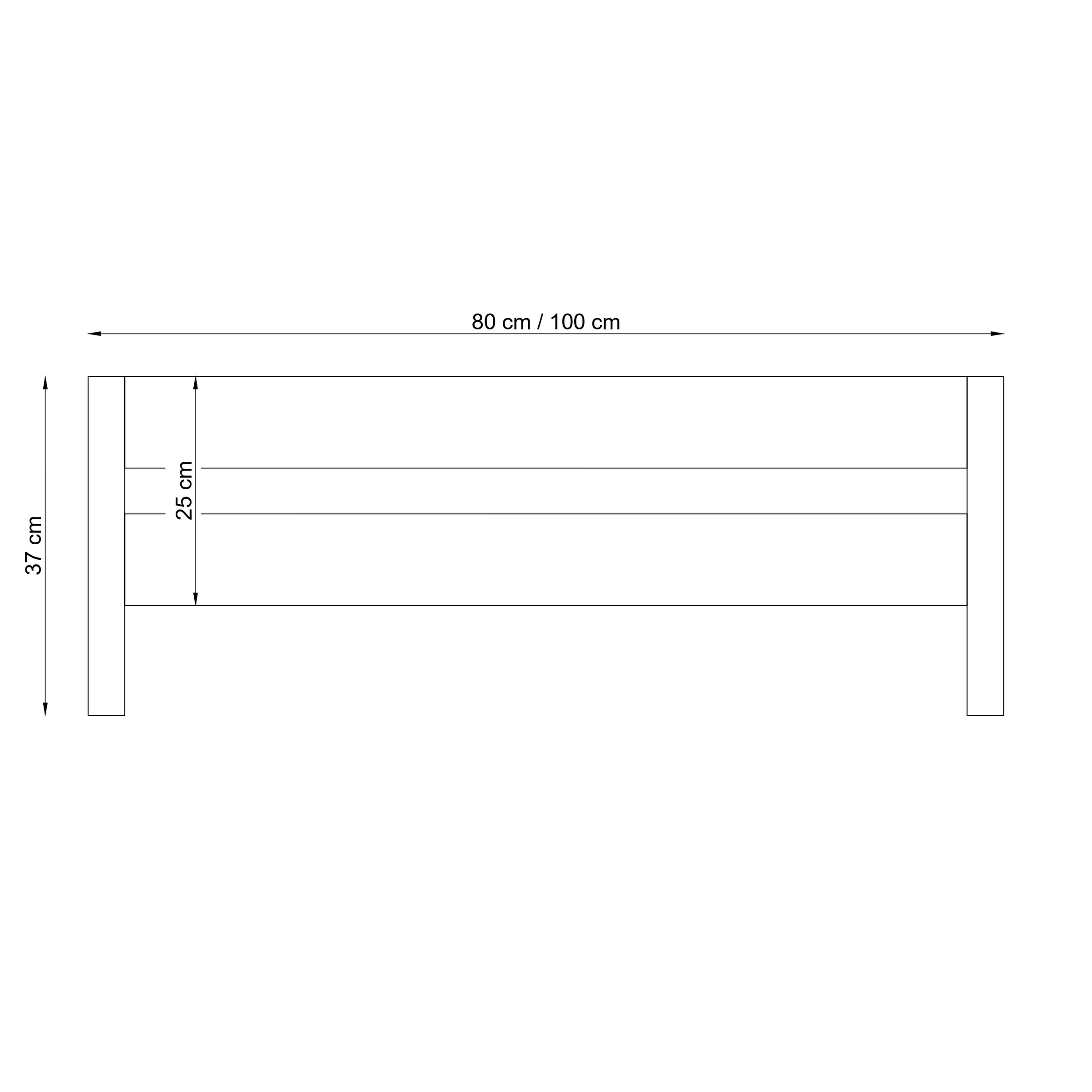 Barrière de lit chêne naturel en bois – dimensions et schéma, Nizio