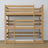Drievoudig stapelbed naturel eiken – ladder en veiligheidsbedhekken, houten