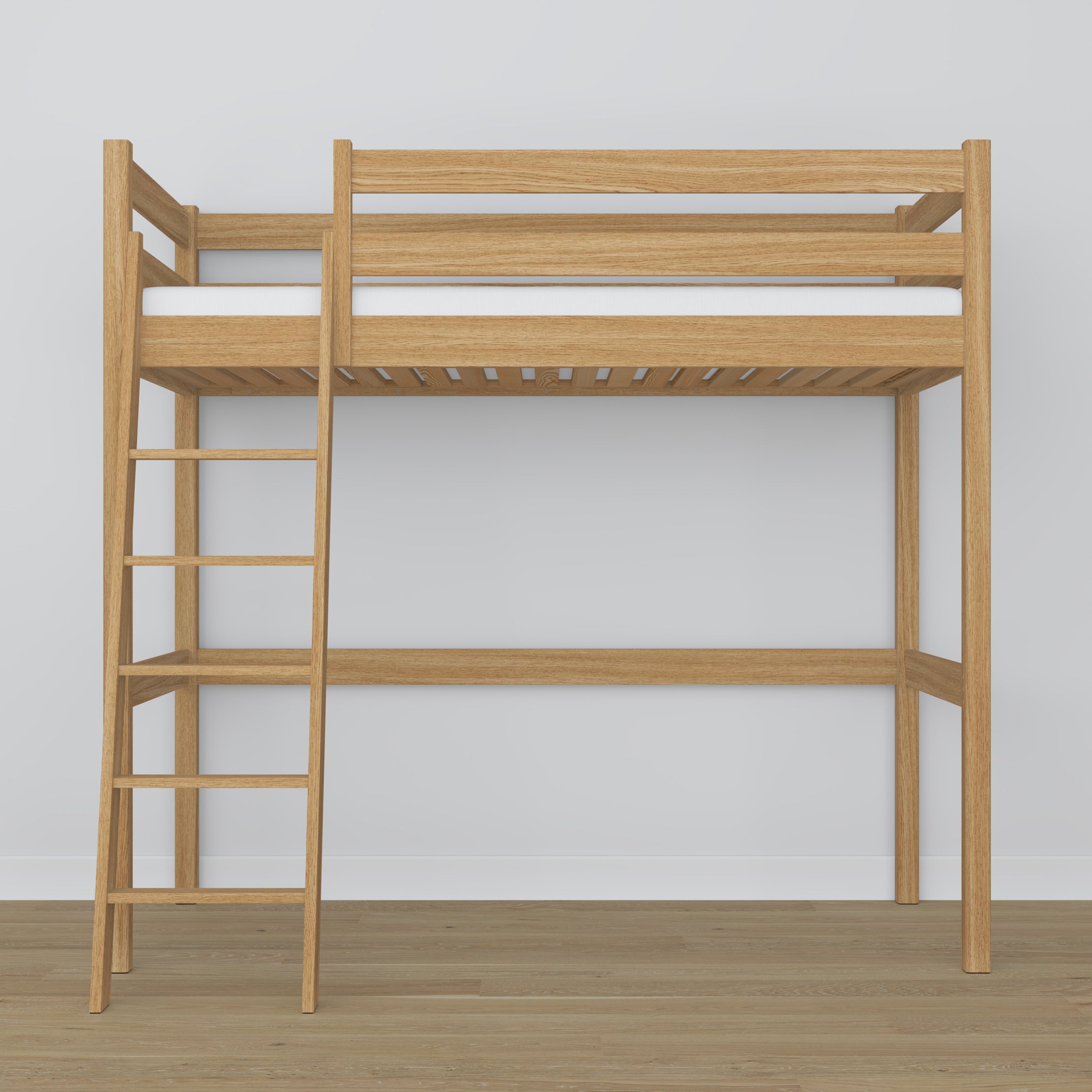 Hoogslaper eikenhouten naturel eiken – details van verbindingen en ladder, Nizio Home