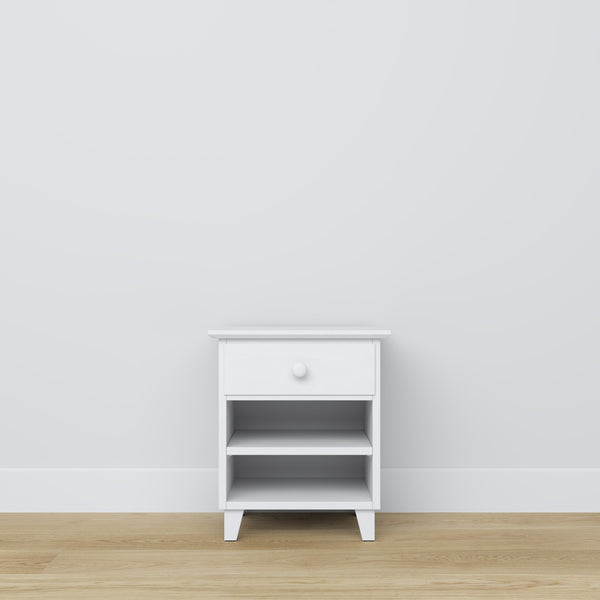 bedside table 1S N02 Scandi wooden in custom RAL/NCS color – solid wood, Nizio