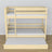 Stapelbed met matraslade transparant grenen van hout – massief hout, scandi stijl