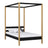 Houten hemelbed zwart-eiken – kinderkamer, Scandinavische stijl Nizio