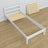 Bed with mattress drawer white made of wood – dimensions, Nizio