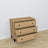 Commode 3S chêne naturel avec noir en chêne – vue de côté, kompaktowa forme